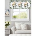 thumbnail image 3 of Curtain Valance for Windows,Elephant Tiger Giraffe Zebra Cartoon Animal Kitchen Valances Rod Pocket Short Curtains,Turtle Leaf Tropical Plant Window Treatment Panel for Bedroom Bathroom 54"x18", 3 of 7