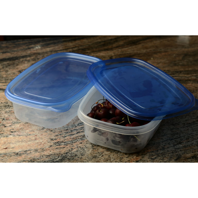 15 PACK] 64oz Rectangular Oblong Plastic Reusable Storage Containers with  Snap On Lids - Airtight Stackable Reusable Plastic Food Storage,  Leak-Proof, Meal Prep, Lunch, Togo, BPA-Free 