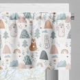 thumbnail image 5 of Ambesonne Forest Valance & Curtain, Animals Flower Mountain Art, 55"x36", Sand Brown Blue Grey, 5 of 7