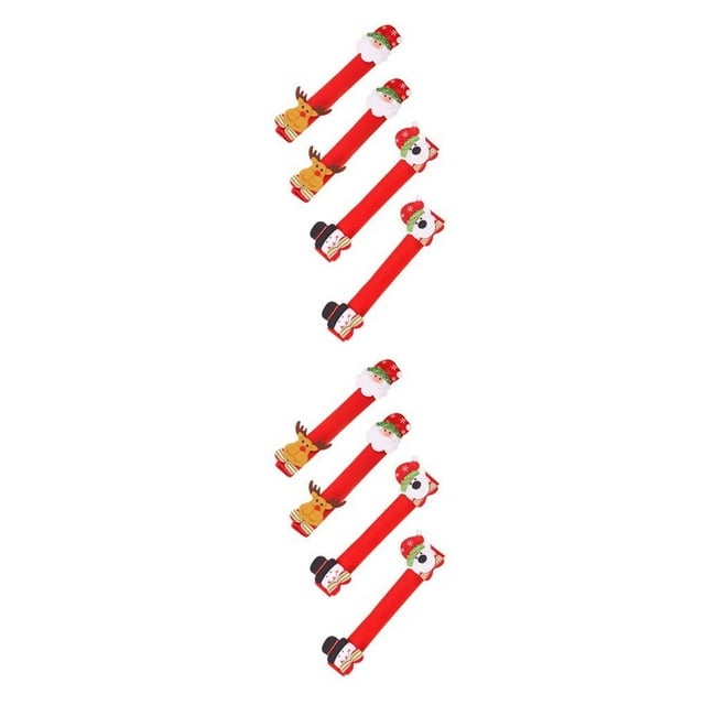 serony 4 Pcs Housses Protectrices de Poignée de Four à Micro-Ondes de Noël Xmas Réfrigérateur Cuisine Réfrigérateur Poignée de Porte Gants No.04 2Ensemble