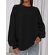 thumbnail image 4 of Sudadera PRETTYGARDEN para Mujer Oversized Cuello Redondo Negra, 4 of 6