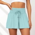 thumbnail image 4 of WAYUTE Shorts for Women High Waisted Yoga Running Gym Athletic Solid Color Workout Shorts with Pockets Stretchy for Summer Casual Outdoor, 4 of 6
