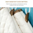 thumbnail image 2 of 2 Pcs Oven Mitts Gloves for Kitchen Mittens Heat Resistant Pot White Cotton, 2 of 6