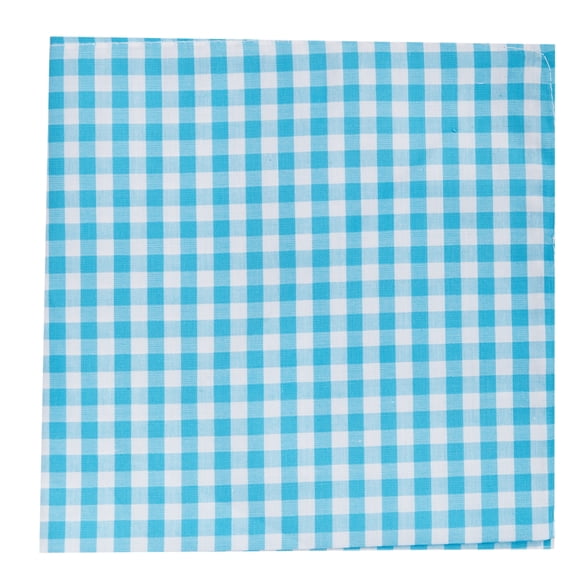 Jacob Alexander Gingham Checkered Pattern Pocket Square Handkerchief Hanky - Turquoise