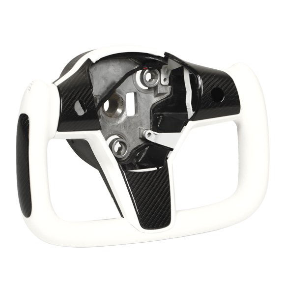 Car Steering Wheel, Exquisite Appearance Driving Steering Wheel With Bright Carbon Fiber Trims For Vehicle