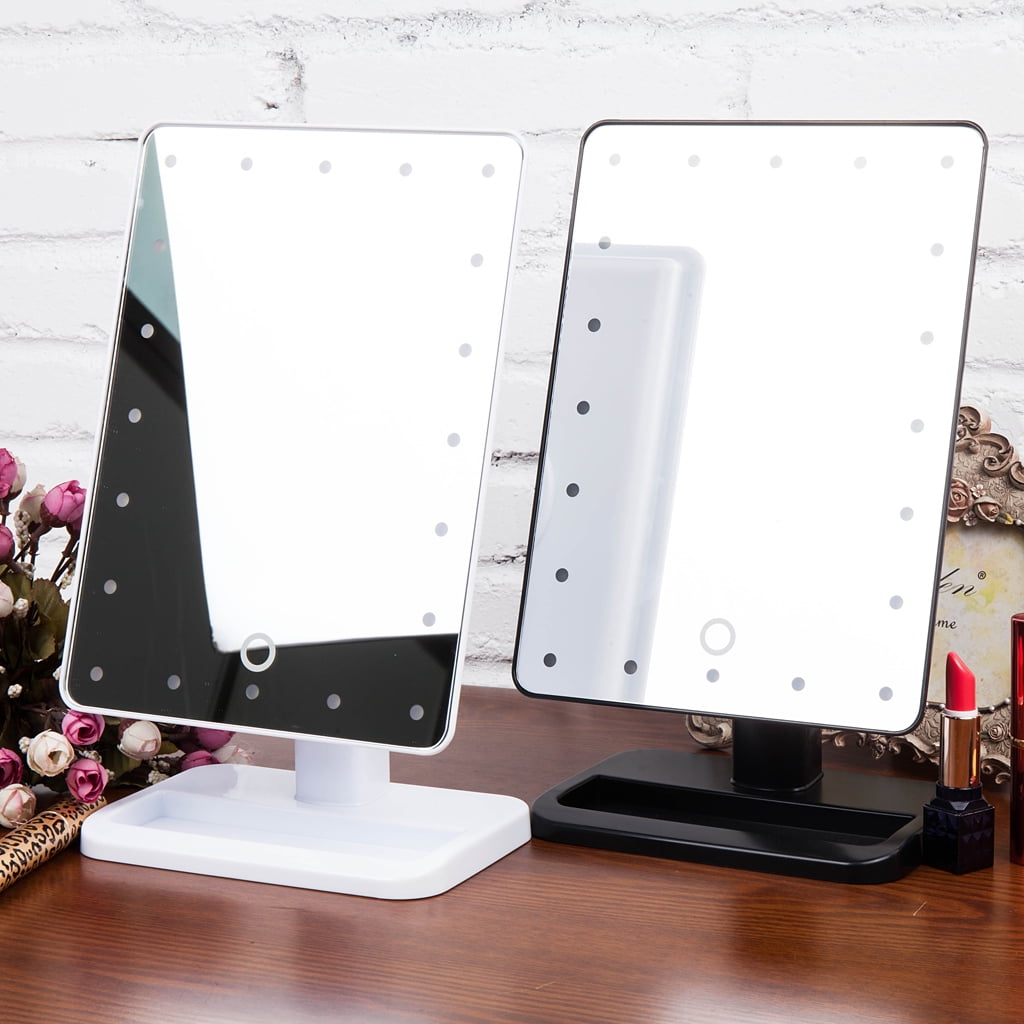 Makeup Mirror With 20 Led Light Touch Dimmable Mirror Portable Make Up Cosmetic Mirror Adjustable Vanity Tabletop Countertop Walmartcom Walmartcom