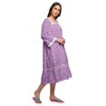 thumbnail image 2 of Moomaya Printed Lace Neckline Nursing Sleepwear Cotton Button Placket Nightdress, 2 of 6