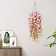 thumbnail image 4 of Cesta colgante de pared con rosas artificiales de 75 cm | Flores artificiales envueltas en plástico | Decoración de techo para salón | Adorno floral para interior y exterior, 4 of 9