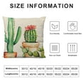 thumbnail image 5 of Shiartex Cactus Pillow Cases Tropical Succulent Plant Pots Waist Lumbar Throw Pillow Cover Spring Summer Farmhouse Sofa Decor Pillowcase Cushion Cover 20x20in, 5 of 5