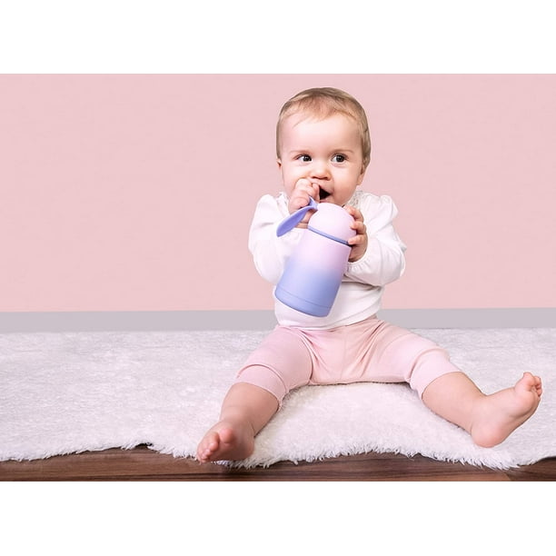 Bouteille isotherme en acier inoxydable pour bébé et enfant - Anti-fuite -  Design mignon - Gourde sans BPA avec 100 % d'isolation - Bouteille  isotherme (Violet) 