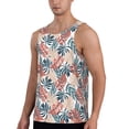 thumbnail image 2 of Lsque Tropical Leaves Pattern Mens Tank Tops Muscle Athletic Quick Dry Sleeveless Workout Fitness T Shirts Beach Tank Top, Loose-fit Sleeveless Shirt for Men-Small, 2 of 7