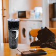 thumbnail image 5 of Vaso de gato, regalo gótico, taza negra con gato, regalo de bruja para mujer, vaso delgado de acero inoxidable de 593 ml con tapa y pajita, reutilizable para amantes de los gatos., 5 of 5