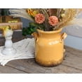 thumbnail image 2 of Ceramic Rustic Farmhouse Vase, Distressed Decorative Flower Vase for Home Decor, Ideal Shelf Decor, Yellow  Vases for Living Room Bedroom Kitchen Office Centerpiece Table Decorations, 2 of 14