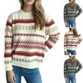 thumbnail image 7 of PFRNLF Sweaters for Women Casual Classic Long Sleeve Vintage Knit Chunky Pullover Sweater, 7 of 7