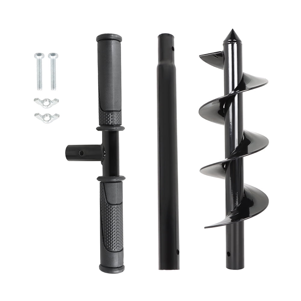 Auger Drill Adapter – 1" To 3" Conversion Head 4.1" Length Round Chuck 2 Pits 2 Slots For Garden Earth Drilling Tools