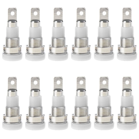 4mm Banana Socket Female Adapter Panel Mount Binding Post 4mm Banana Plug Connectors 30-60VDC 24A 12PCS Set