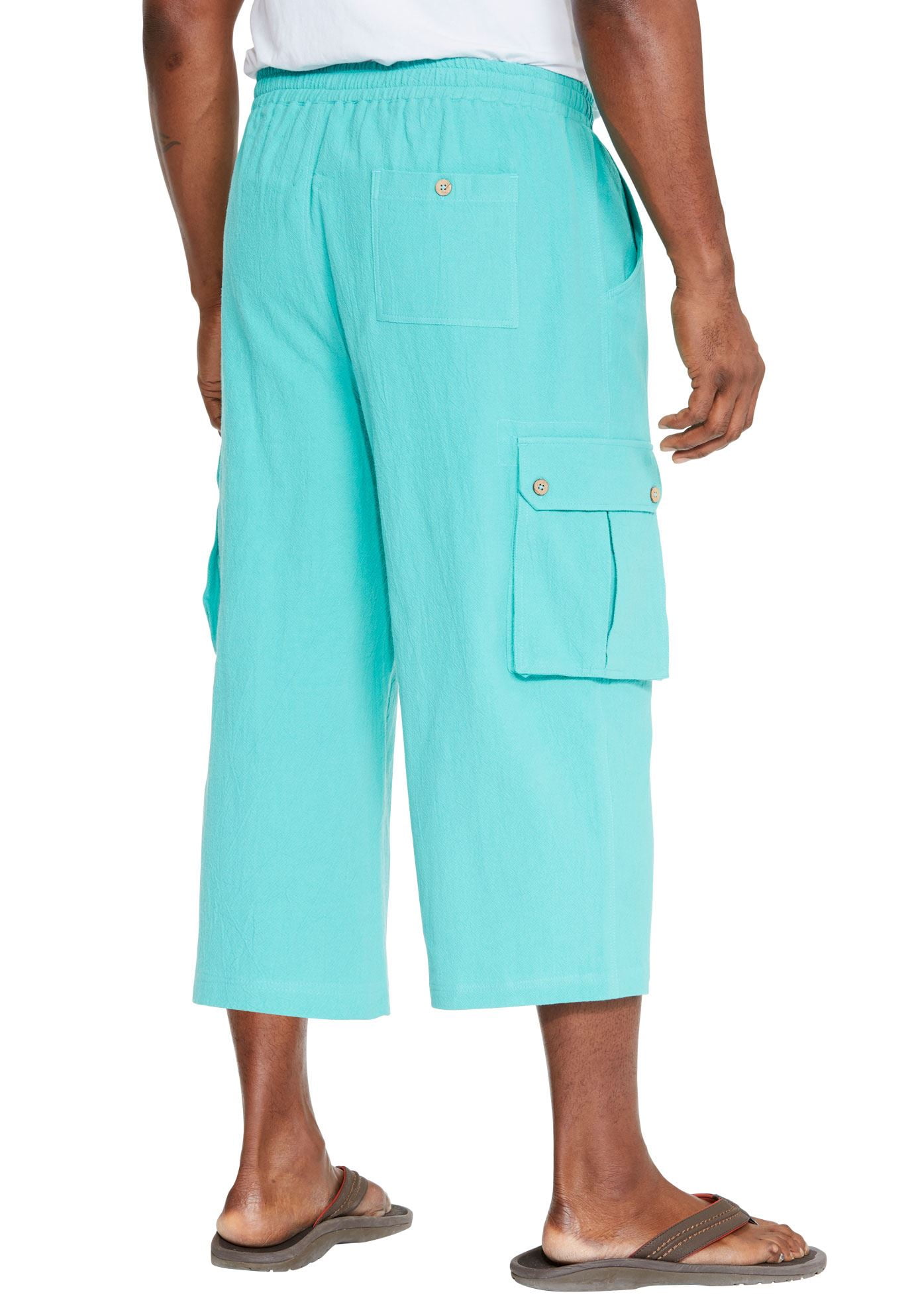 full elastic waist cargo shorts