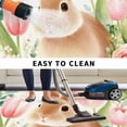 thumbnail image 4 of Easter Bunny Outdoor Rug 4x6 Ft, Non Slip Washable Area Rug, Pink Tulip Flowers Rabbit Country Botanical Patio Rugs Carpet Runner, Large Floor Mat for Indoor/Outdoor Deck Porch Camping, 4 of 8