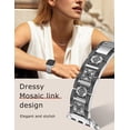 thumbnail image 4 of TOYOUTHS Compatible with Apple Watch Band for Women 42/41/40/38/44/45/46/49mm, Mosaic Style Stainless Steel Bracelet Strapfor iWatch Ultra Series 10 9 8 7 6 5 4 3 SE, 4 of 6