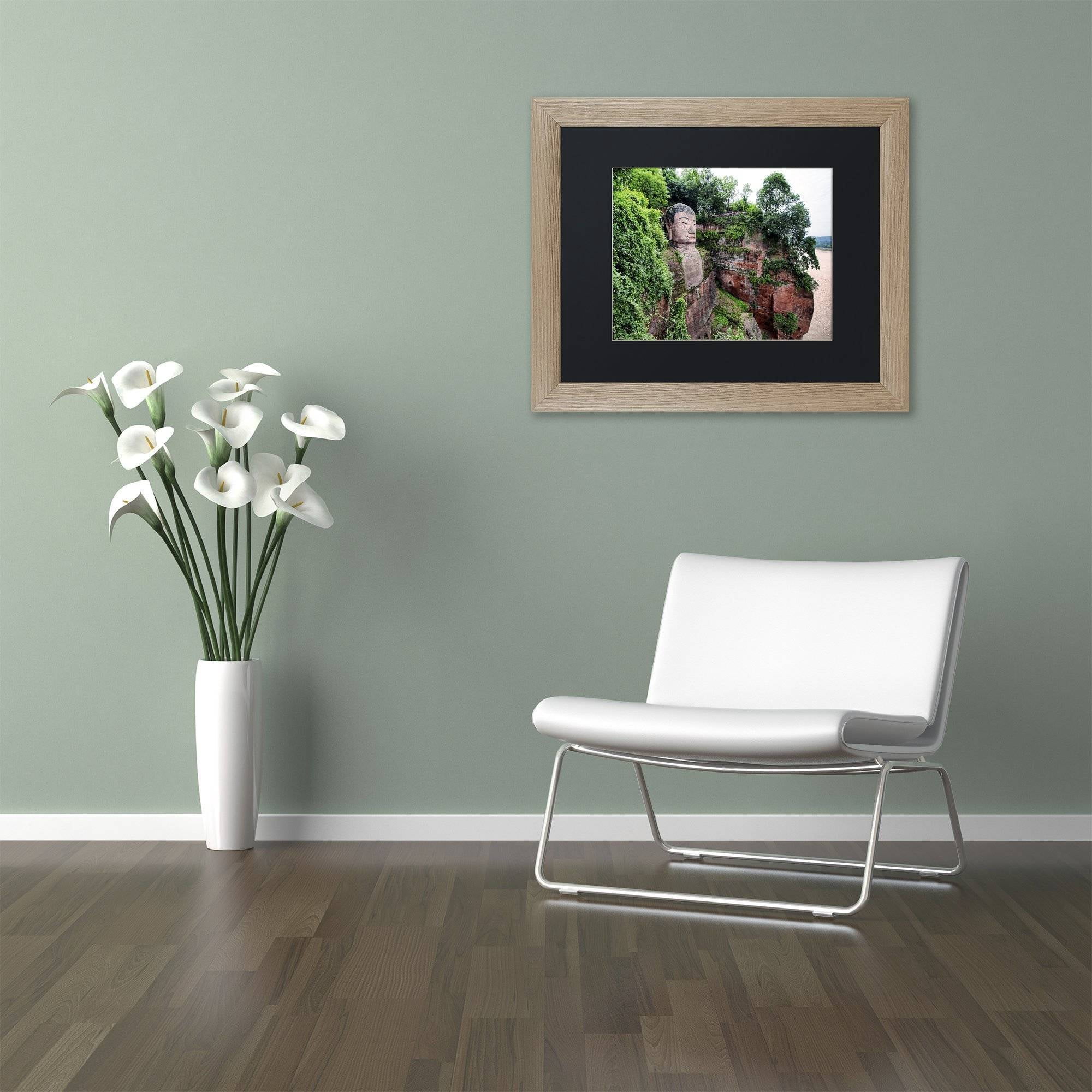Trademark Fine Art "Giant Buddha" Canvas Art by Philippe Hugonnard, Black Matte, Birch Frame