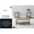 Mainstays 3Piece Coffee and End Table Set, Rustic Brown