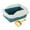 Blue M 31x21x16cm, variant on Gazechimp Open Top Cat with Scooper Bunny Deep Loo Cage Pet Litter Tray Pan Gray S 27x18x15CM