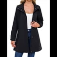 thumbnail image 1 of Chaqueta Impermeable para Mujer con Capucha, Abrigo Impermeable para Mujer, Cortavientos Negro L, 1 of 8