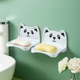 thumbnail image 4 of Lovely Small Bear Soap Box Wall Mounted Toilet Soap Rack No Water Accumulation and Drainage Soap Box Detachable Structure, 4 of 6