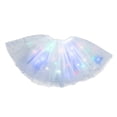 thumbnail image 2 of Girl's Light Up Tutu Skirt Stars Glow Tutus Layered Ballet Led Tulle Skirts for Halloween Party Costume White, 2 of 3