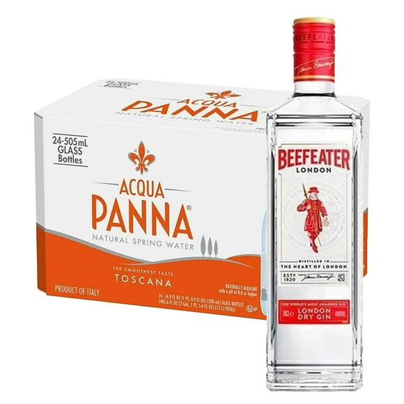 Pack 24 Agua Panna 250 ml Ginebra Beefeater Seca 750 ml