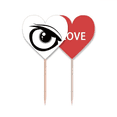 thumbnail image 1 of Vector Eye Decoration Black Pattern Toothpick Flag LOVE Heart Lable Cupcake Pick, 1 of 4