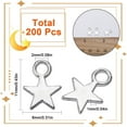 thumbnail image 2 of 1Box 200Pcs Silver Stars Charms Mini Star Charms Alloy Tiny Celestial Christmas Small 5 Point Star Charm Bulk for Jewelry Making Charms Women DIY Necklaces Earrings Bracelets Crafts Wedding, 2 of 6