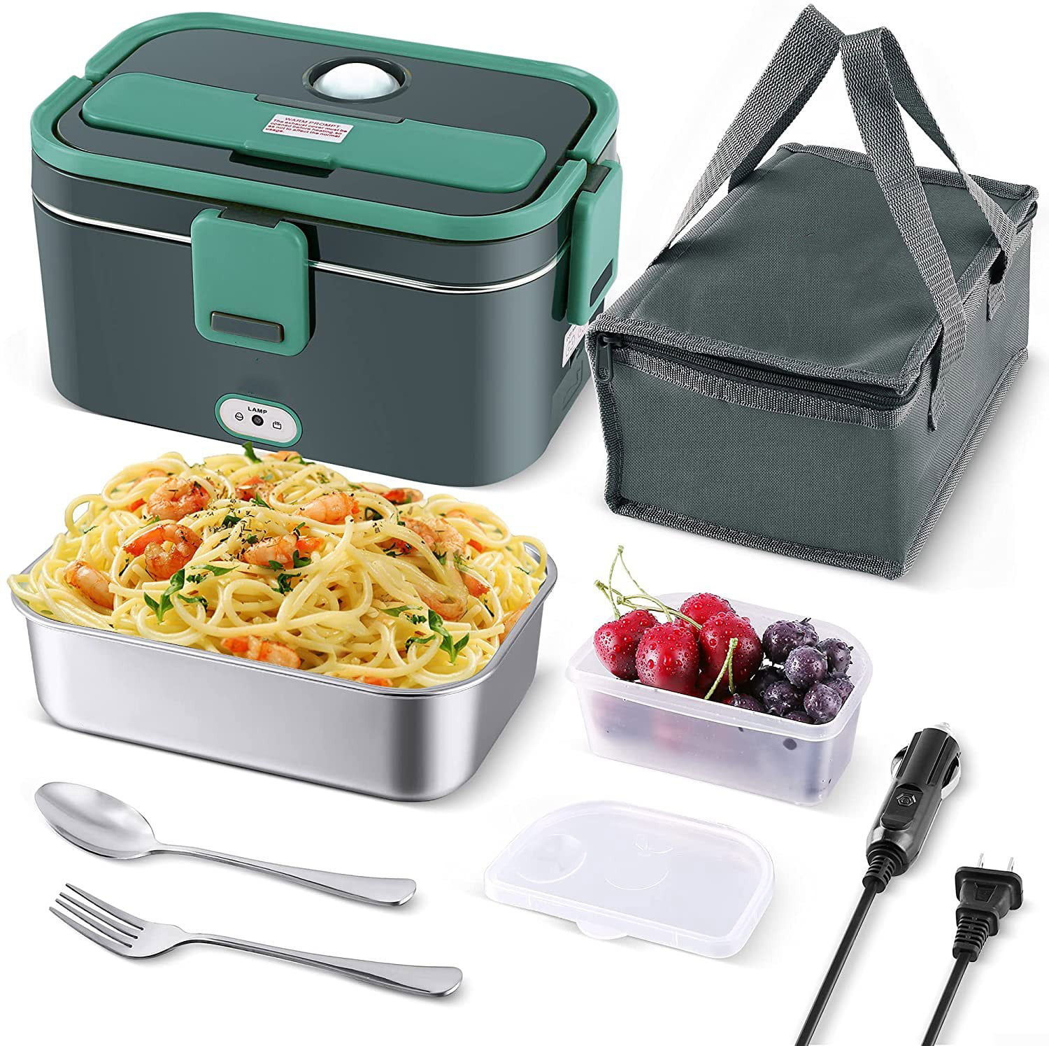 1x Portable Personal 12V Car Electric Lunch Box Mini Hot Food Heating Bag Warmer 