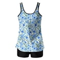 thumbnail image 3 of Fmbrln Tankini Swimsuits for Women with Boy Shorts Two Piece Fashion Floral Print Modest Bathing Suits, 3 of 5
