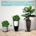thumbnail image 3 of FIASON 2 Pack 21 Inch Light Gray Sand Tall Planters, Indoor Outdoor Textured Plant Pots with 2-in-1 Saucer & Drainage, Concrete Look Flower Pots for Patio Garden Living Room, 3 of 8