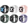 thumbnail image 1 of Fulsaxad 6Pack Adjustable Silicone Sport Band for Apple watch bands Ultra 49mm 38mm 40mm 44mm 45mm 42mm for Women Men, Elastic Wristbands Replacement for iWatch Series 8 7 SE 6 5 4 3 2 1 Accessories, 1 of 10