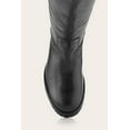 thumbnail image 4 of Frye Femmes MELISSA Semelle DOUBLE Bouton Cranté Noir/cire Cuir Bruni Plat, 4 of 5