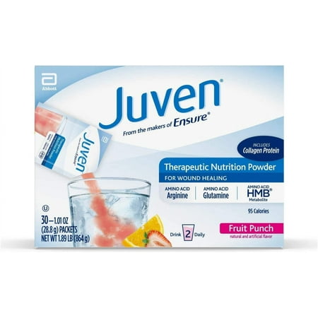 Juven Therapeutic Nutrition Powder, Orange, 1.02 ounce Individual Packet, 30 Count