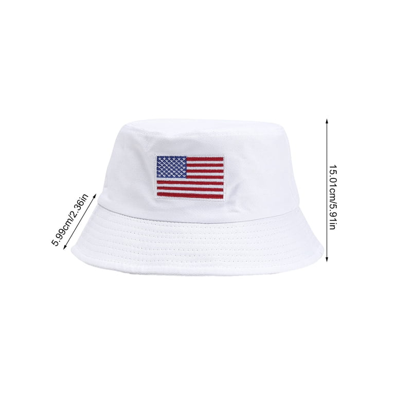 American Flag Bucket Hat Unisex Patriotic Summer Fisherman Sun Hat JoyMoreHome American Flag Bucket Hat Packable 4th of July  main image 2