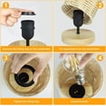 thumbnail image 4 of DingLiLighting 1-Light Desk Lamp with Round Rattan Shade, Beige Geometric, 4 of 8