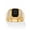 Black Onyx, variant on Men's Blue Sapphire, Red Garnet or Black Onyx and Diamond Classic Ring 18k Gold-Plated