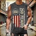 thumbnail image 2 of Mens Shirts 4th of July Patriotic Graphic Muscle Tank Top Sleeveless Shirt Workout Casual Summer Wear, 2 of 5
