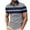Gray, variant on Men's Striped Henley Shirt Short Sleeve Slim Fit Button Up T-Shirt Stylish Casual Golf Tennis Tees Tops