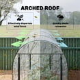 thumbnail image 6 of Outsunny Walk-in Tunnel Greenhouse with 8 Roll-Up Doors, Hoop House Greenhouse with Galvanized Steel Frame, Clear, 6 of 9