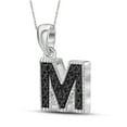 thumbnail image 2 of JewelersClub Black Diamond Accent Sterling Silver A TO Z Initial Pendant, 18", 2 of 4