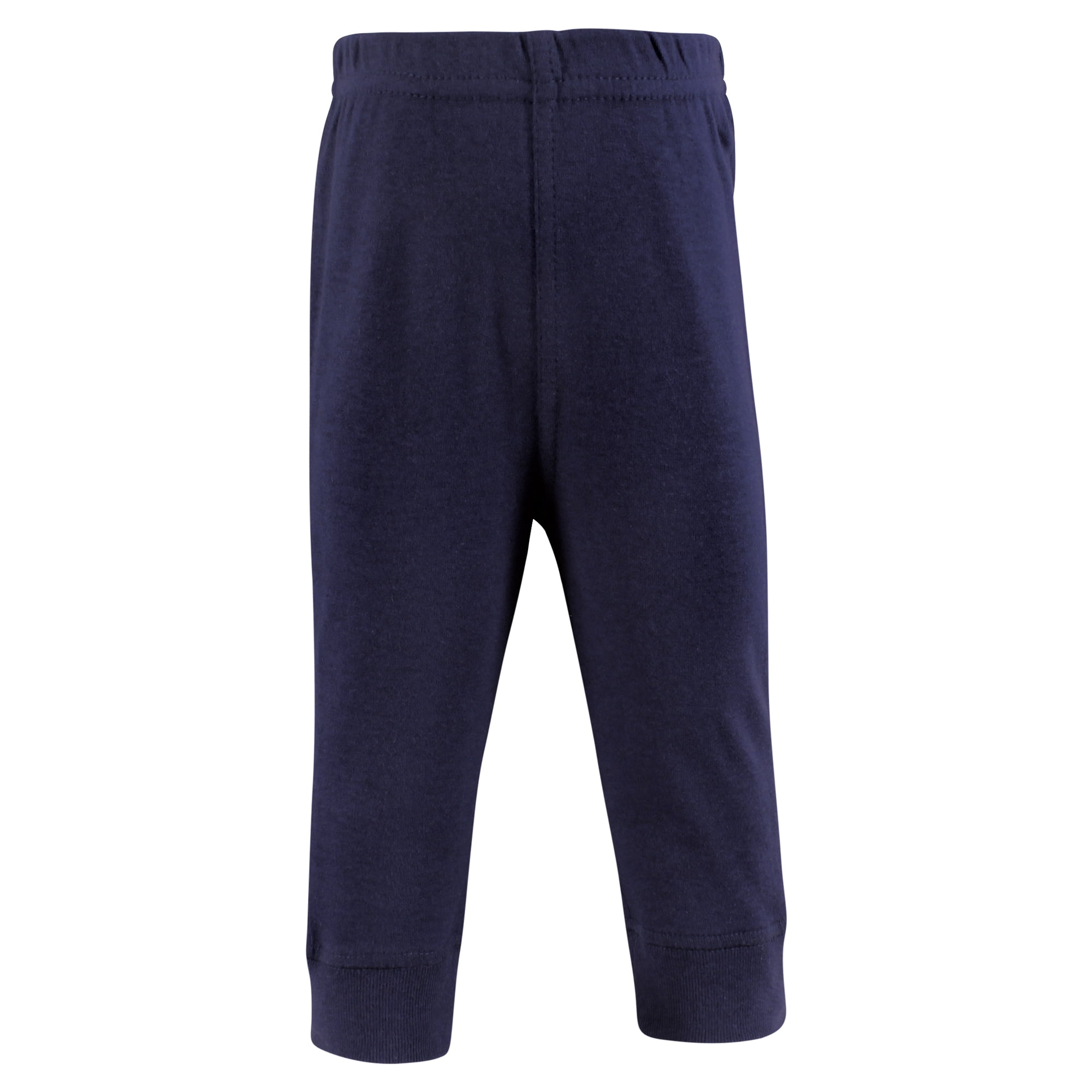 Hudson Baby Cotton Pants and Leggings, Navy Red Black, 12-18 Months
