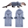 thumbnail image 2 of CSChome Pet Hoodie Cute Ferret Hoodie Solid Color Drawstring Hooded Sweatshirt Thick Fleece Hamster Guinea Clothes, 2 of 7