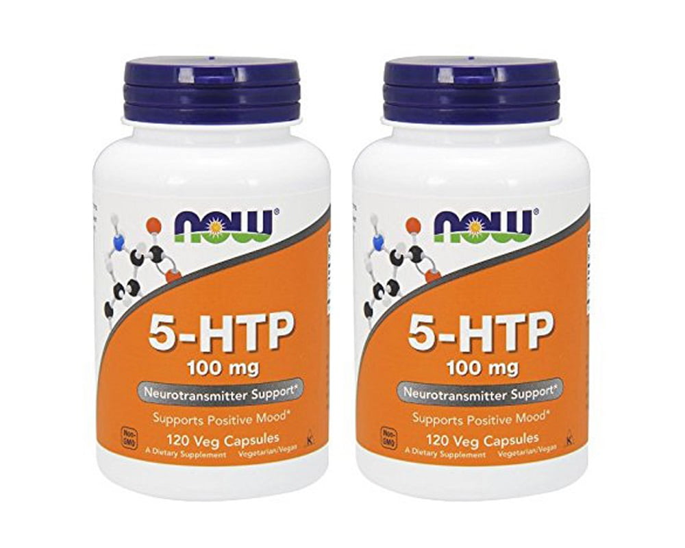 Now Foods 5HTP 100 mg 120 Vcaps (Pack of 2)