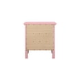 thumbnail image 4 of Homestock Old World Charm Nightstand - Dovetailed Drawers for Bedroom Storage, Stylish Nickel Hardware, Painted Nightstand, Floor Mountable-Color:Pink,Size:3 Drawer, 4 of 5