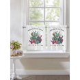 thumbnail image 4 of Tropical Plants 2 Panel Kitchen Curtains for Small Windows, Country Summer Botanical Cactus Plants Bathroom Tier Curtain, Short Window Treatment for Bedroom/Living Room 55"x24", 4 of 6